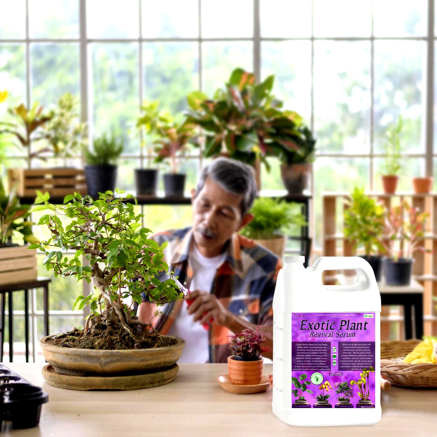 Exotic Plant Revival Serum - Transforms stressed plants into resilient green sculptures